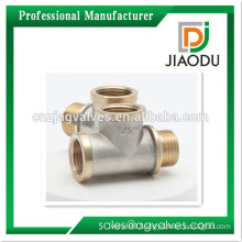 1/2 inch 3/4 Inch DN15 DN20 Female Brass/ Nickel plated /Chrome plated,nautre Yellow thread nautre Brass Tee